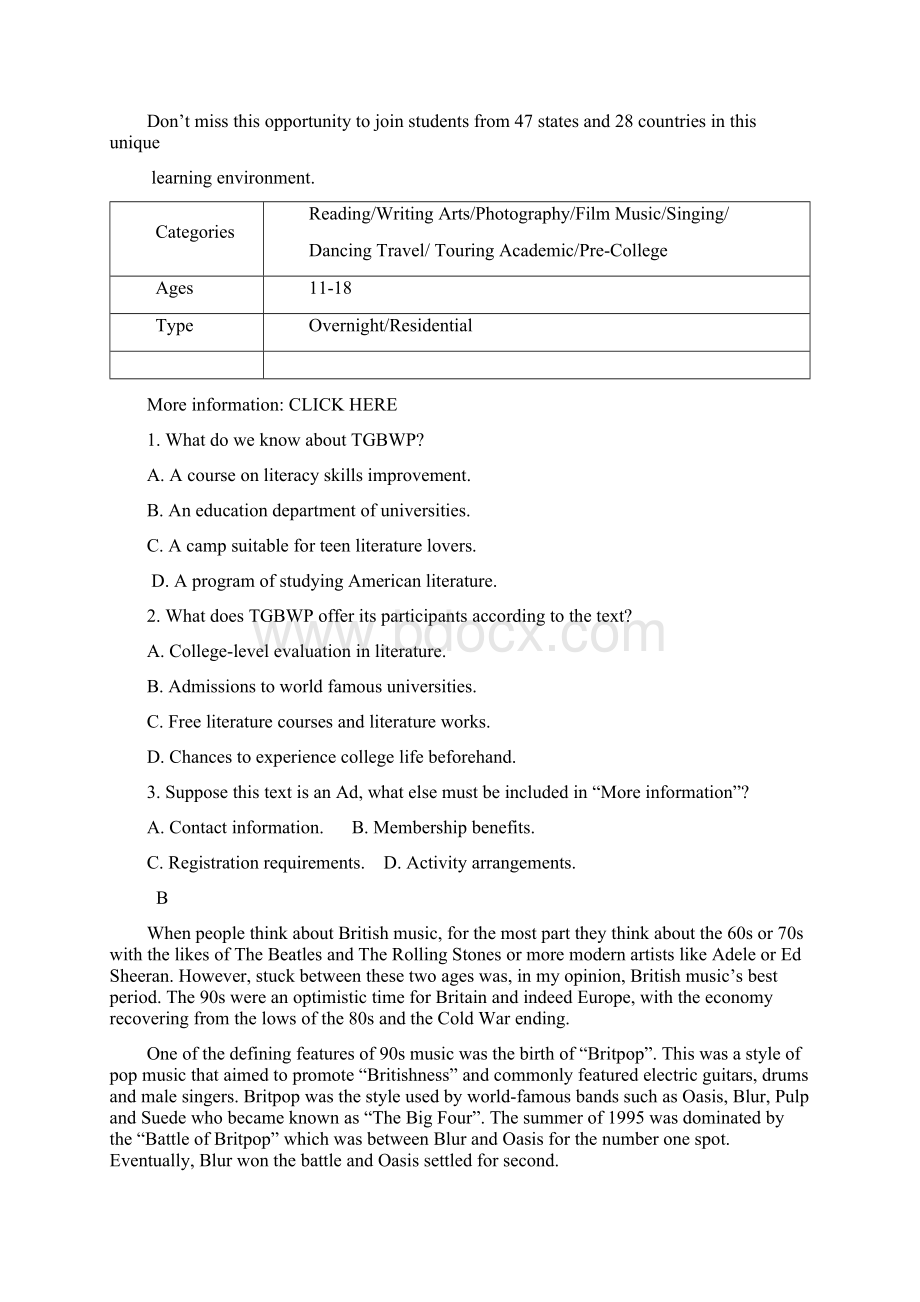 山东省威海市学年高三模拟考试英语试题及答案.docx_第2页