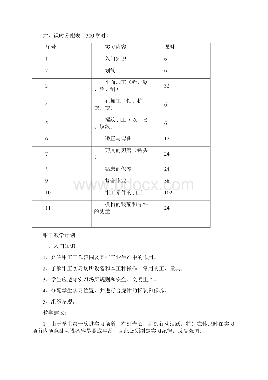 钳工培训计划实施和大纲Word格式文档下载.docx_第2页