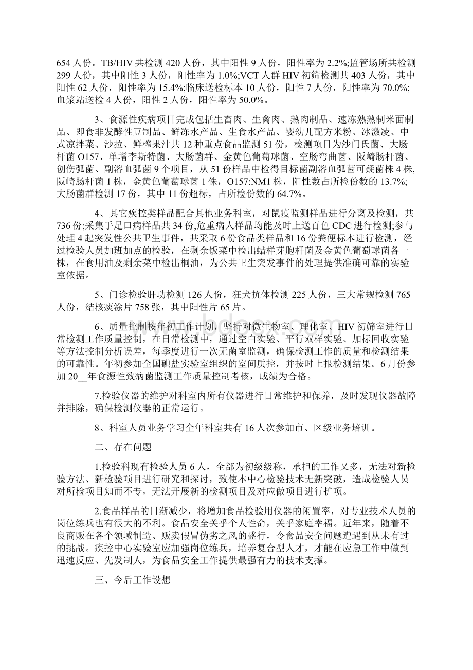 检验科个人工作总结合集4篇.docx_第2页