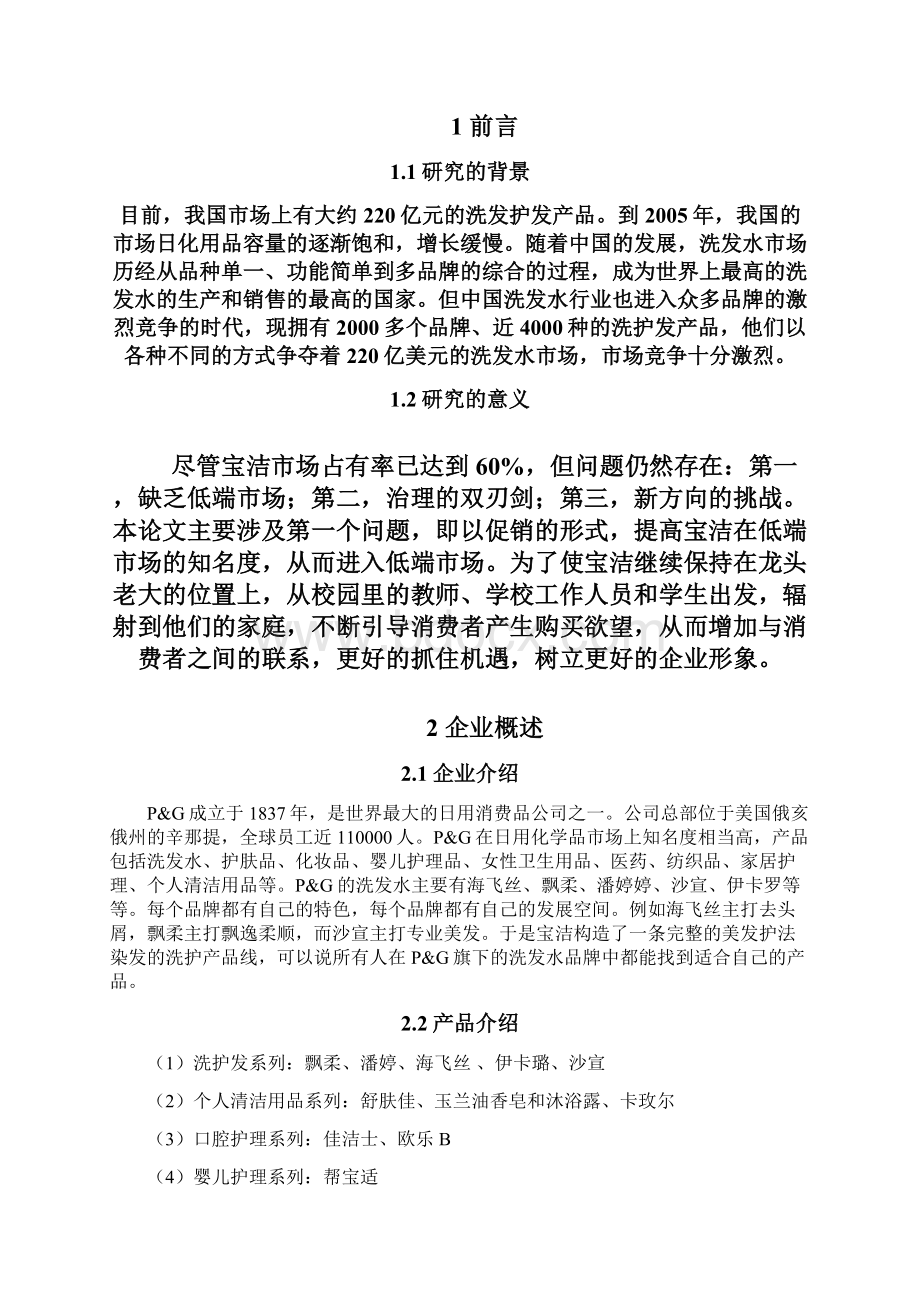 宝洁洗发水校园促销策划Word格式文档下载.docx_第2页