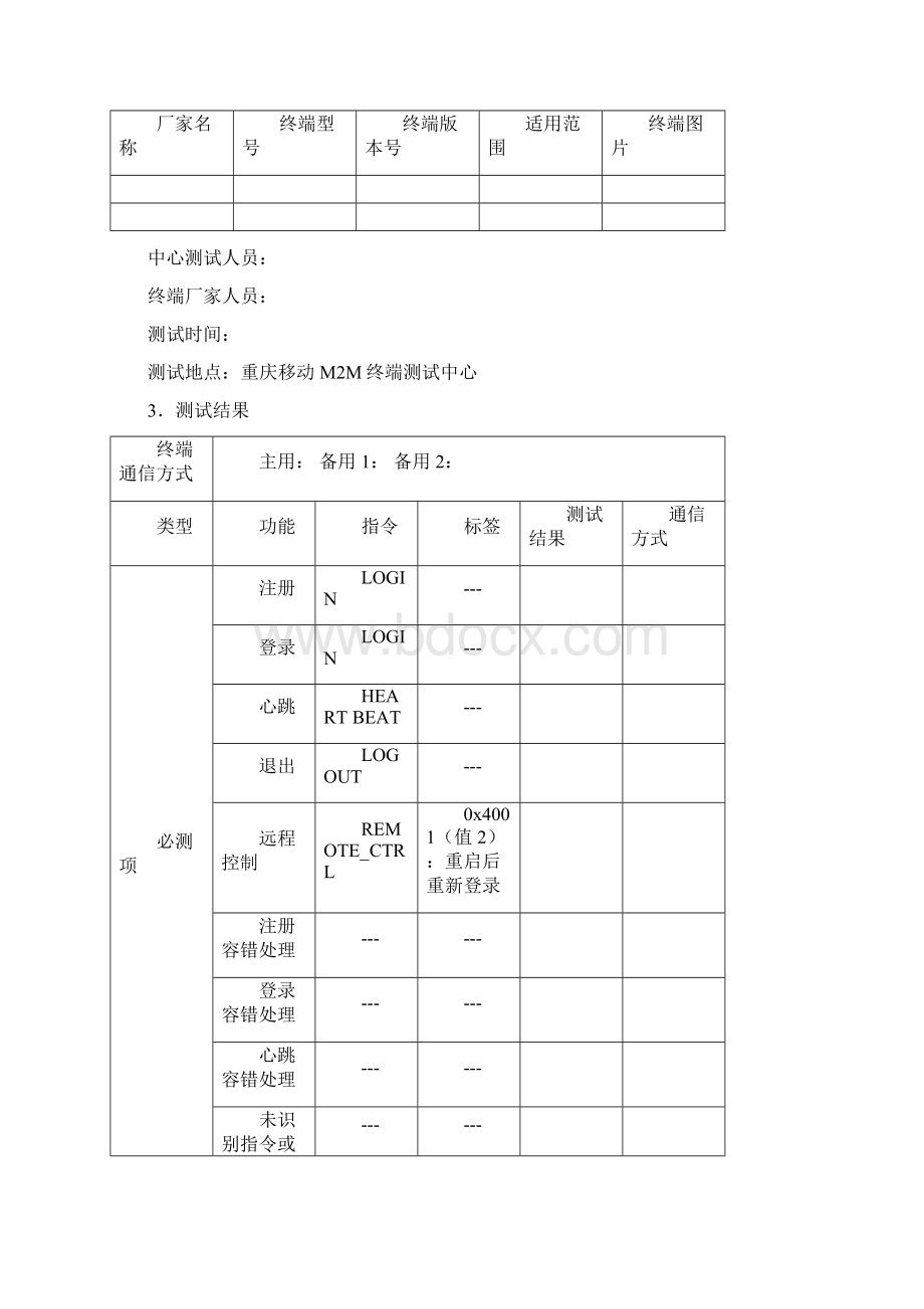 XX终端WMMP协议入网测试报告V20.docx_第3页