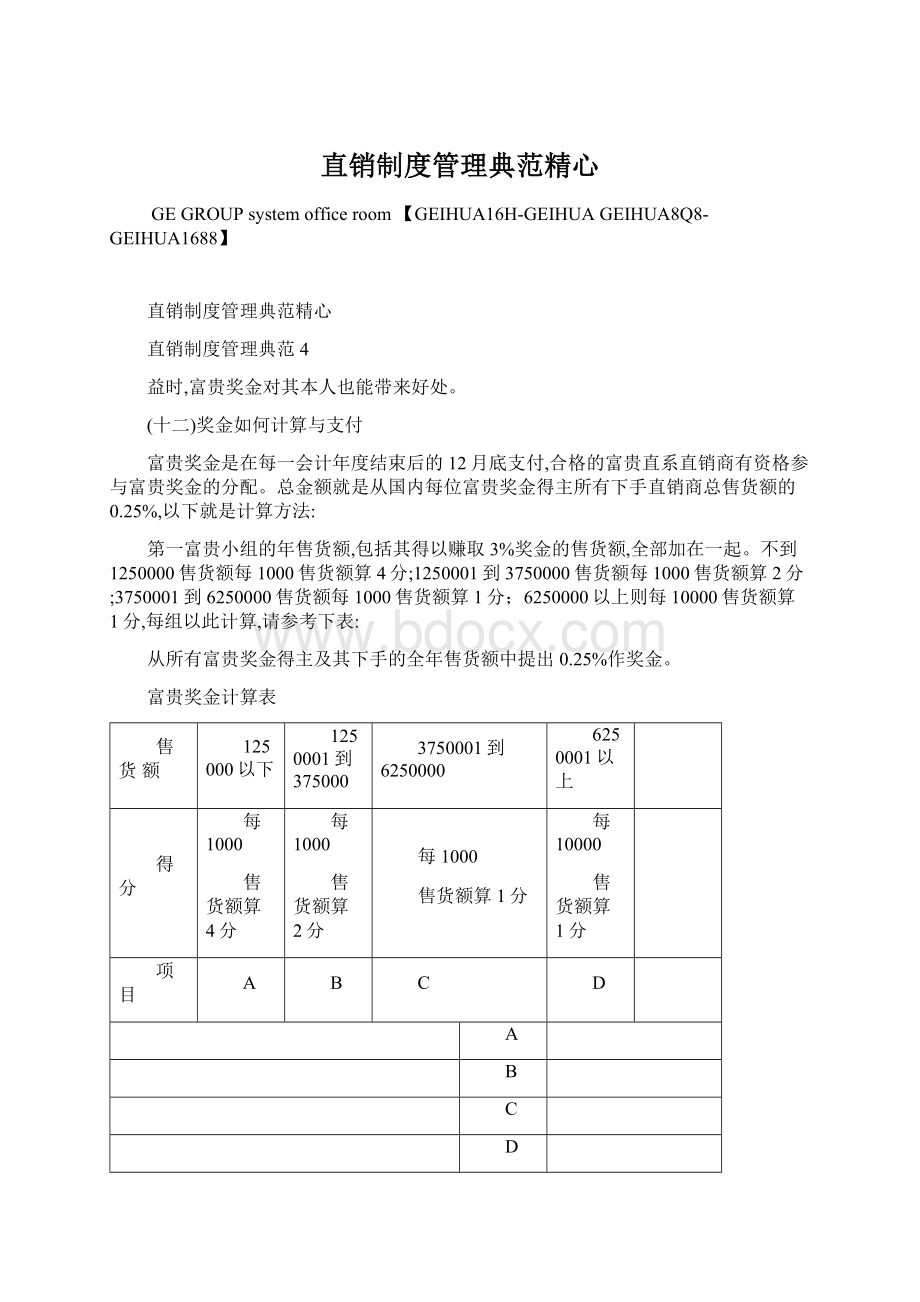 直销制度管理典范精心.docx_第1页