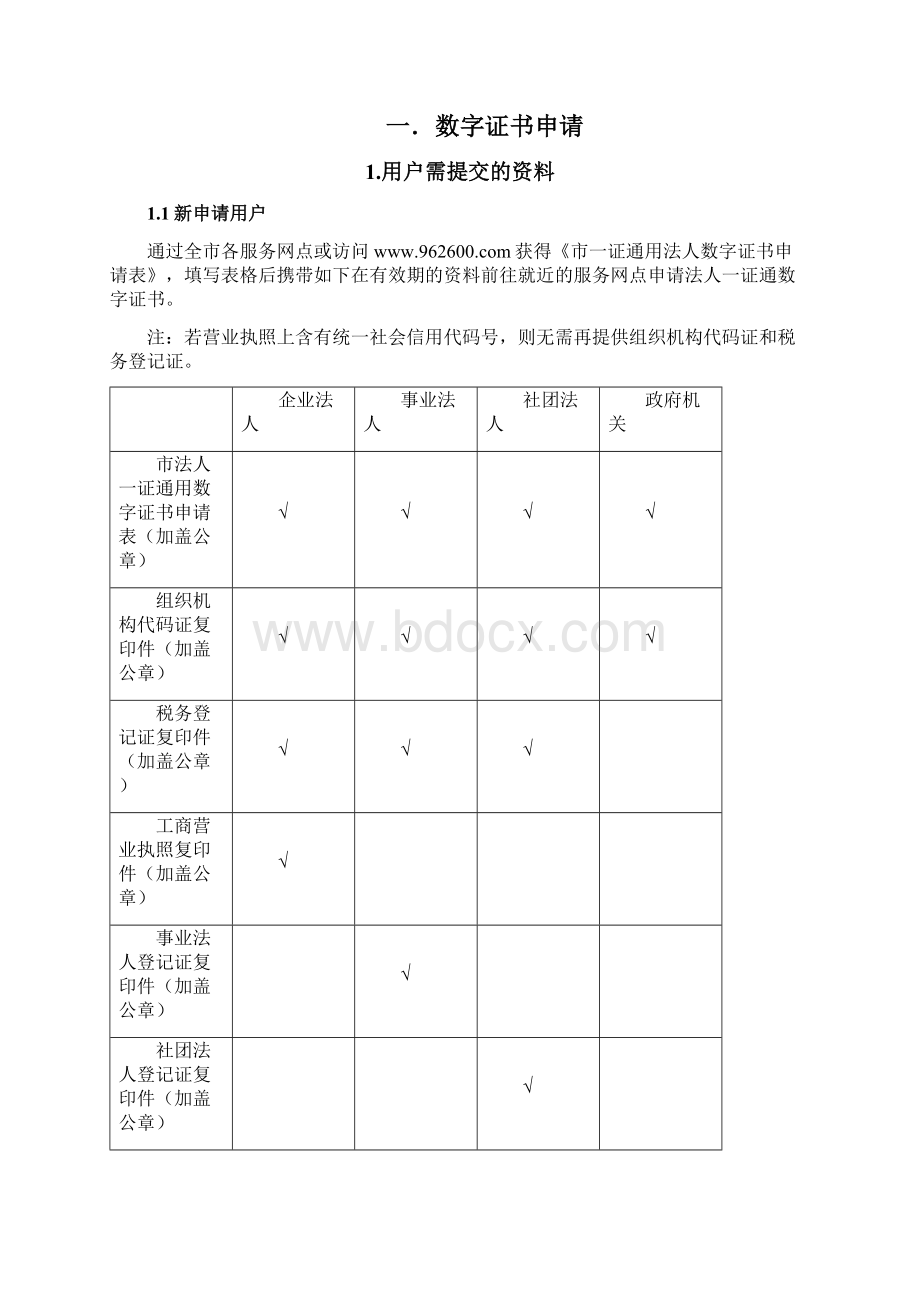 法人一证通用数字证书服务指南设计.docx_第2页