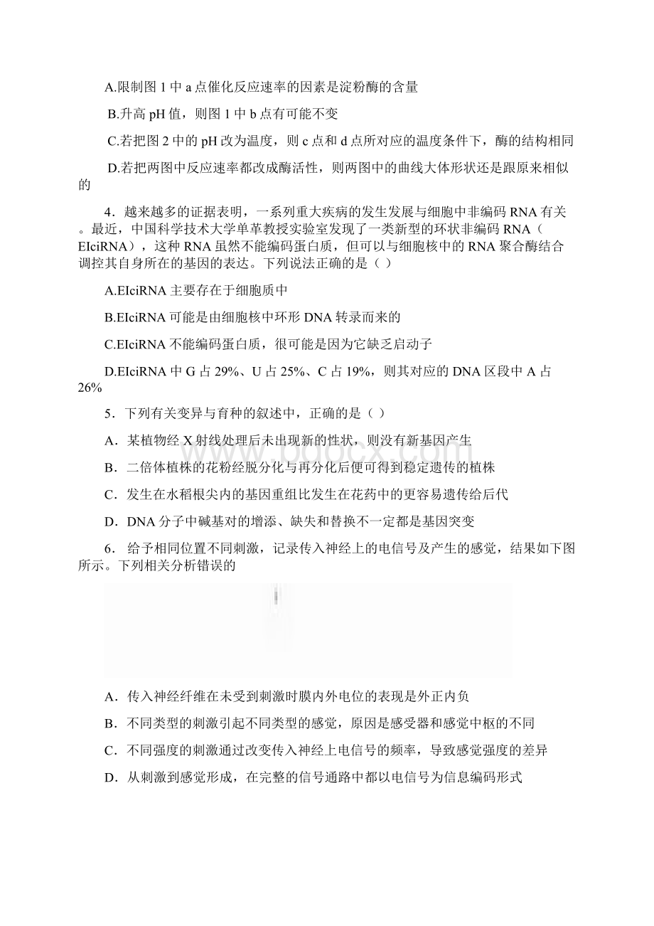 河北省正定中学届高三生物综合测试试题四.docx_第2页