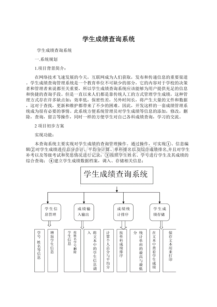 学生成绩查询系统.docx