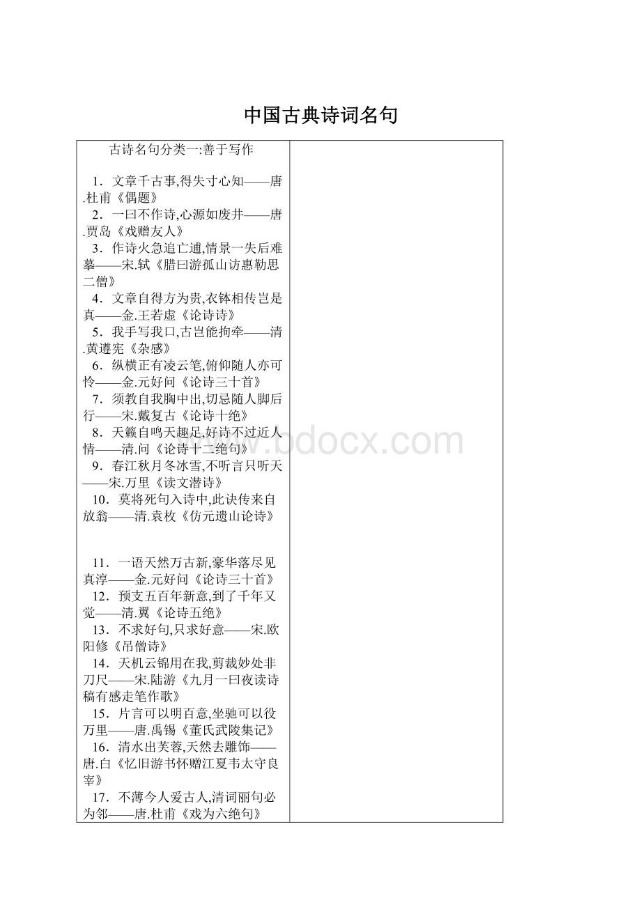 中国古典诗词名句Word格式文档下载.docx