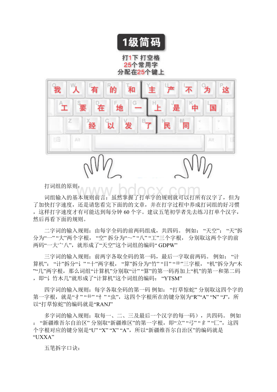 五笔拆字规则拆字口诀Word格式.docx_第2页