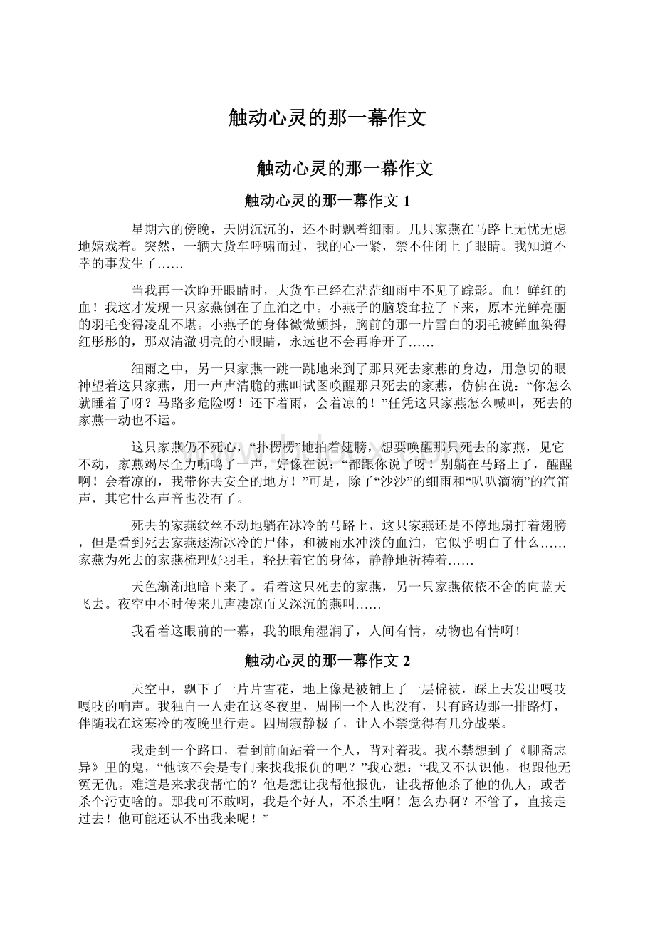 触动心灵的那一幕作文.docx_第1页