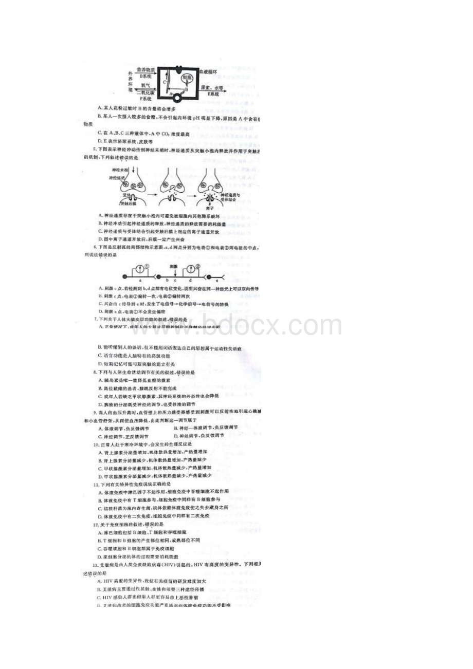 精品河南省郑州市学年高一下学期期末考试生物试题图片版.docx_第2页