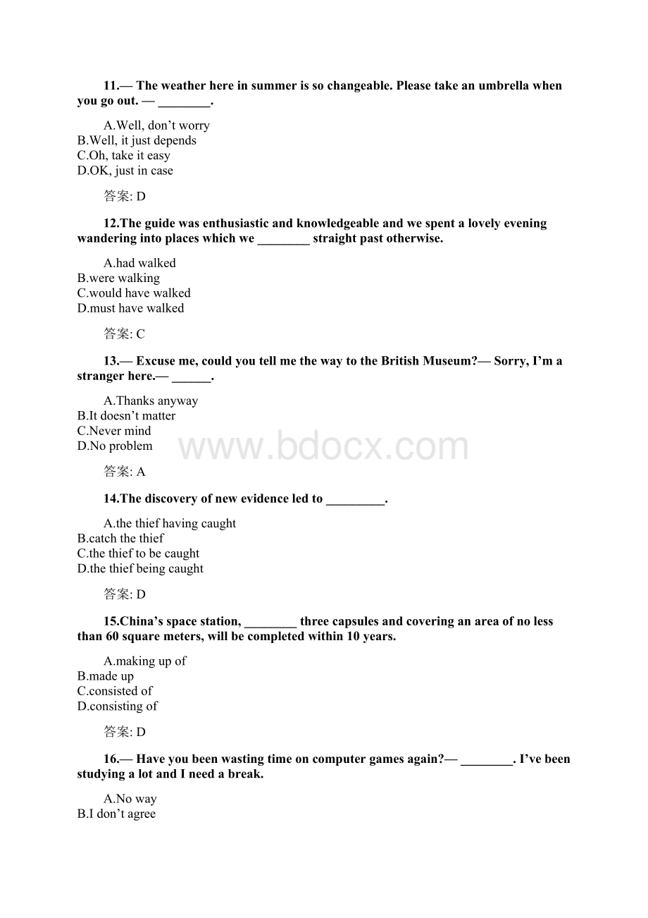 奥鹏西安交通大学课程考试《英语2新录》参考资料答案doc文档格式.docx_第3页