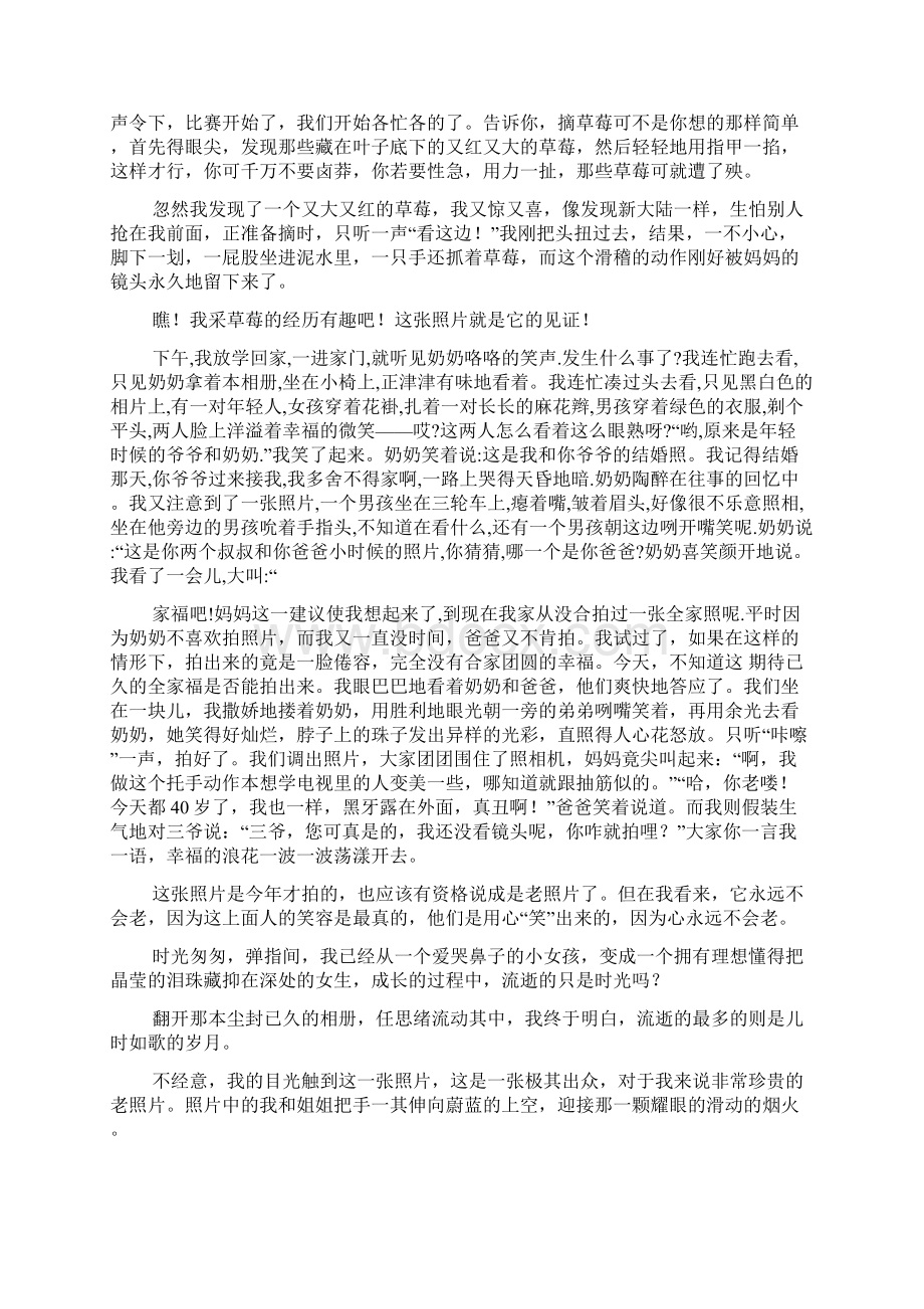 作文范文之我家的一张照片的作文600字.docx_第2页