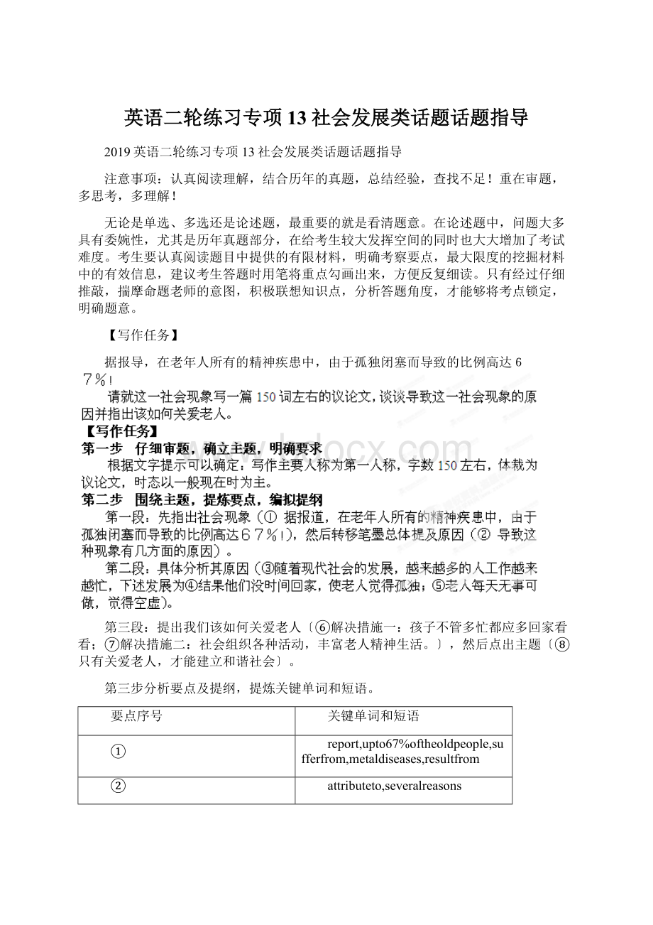 英语二轮练习专项13社会发展类话题话题指导.docx_第1页