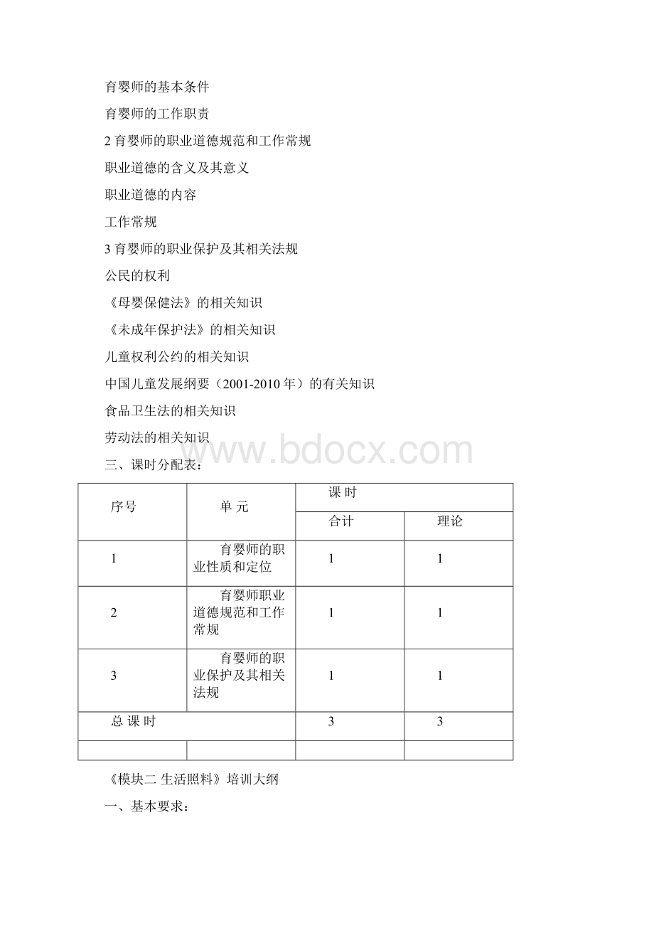 育婴师教学大纲Word文件下载.docx_第2页