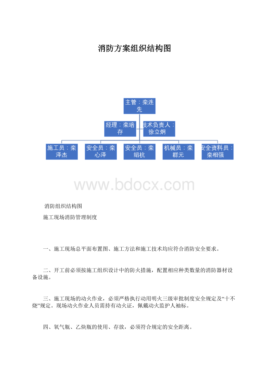 消防方案组织结构图文档格式.docx