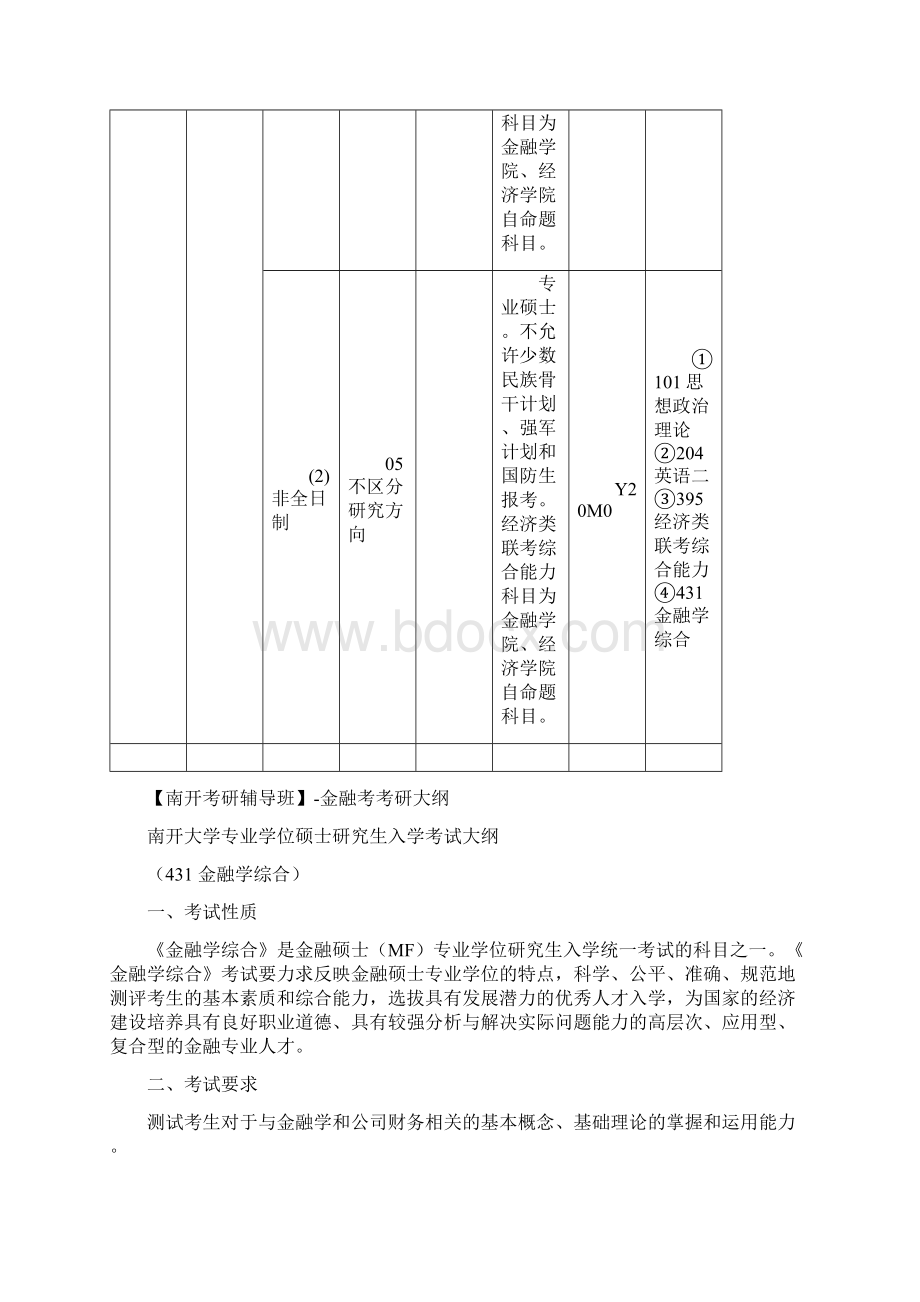 南开考研辅导班金融考研科目考研参考书考研分数线考研经验.docx_第3页