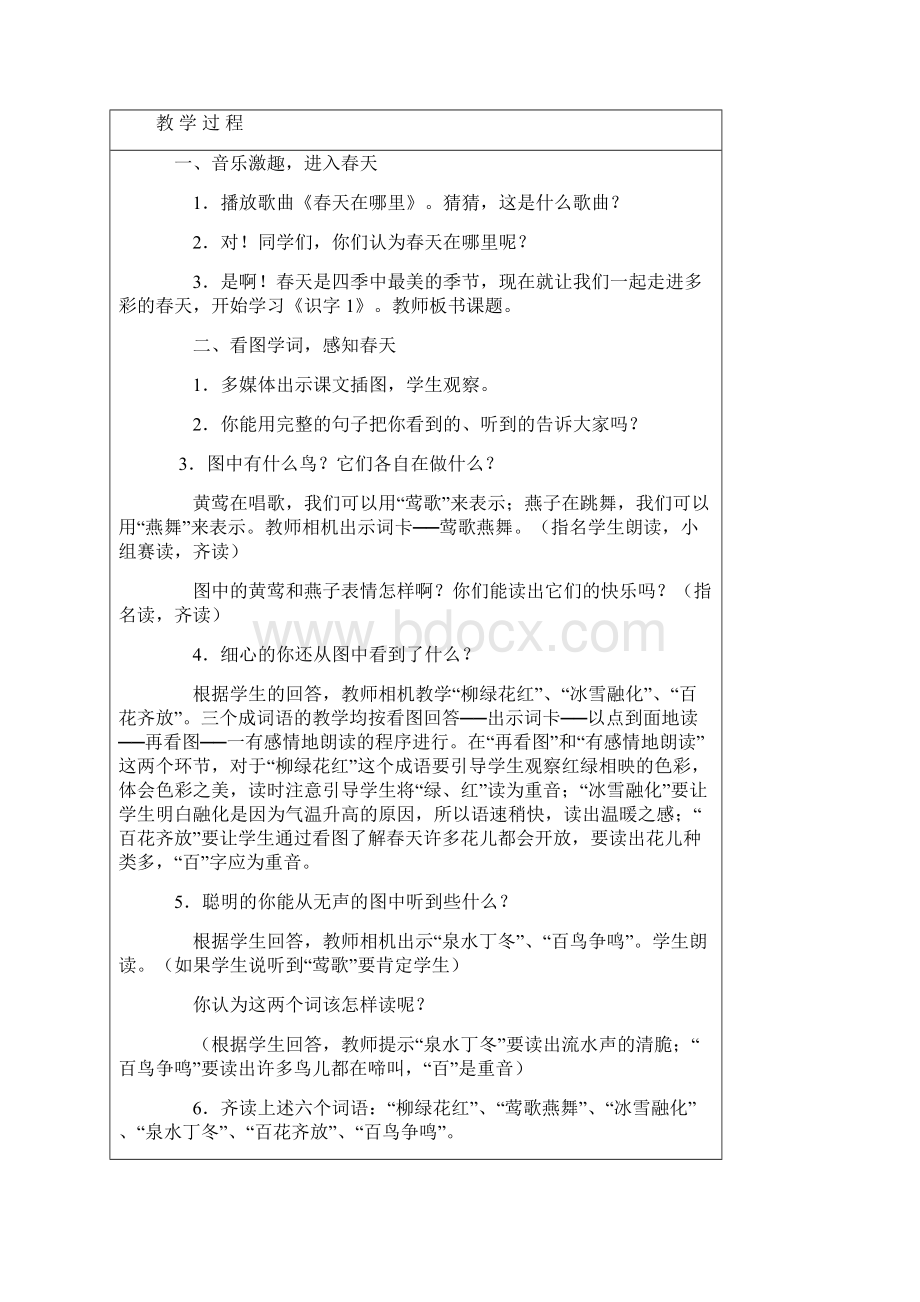 精品小学一年级语文下册全册教案2.docx_第2页