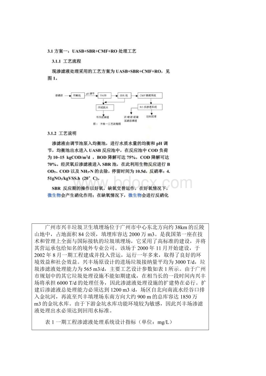 垃圾渗滤液处理扩建工程工艺方案比选.docx_第2页