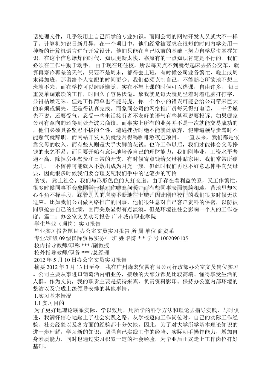 电脑文员实习总结.docx_第3页