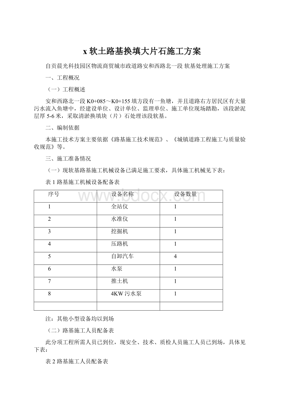 x软土路基换填大片石施工方案Word下载.docx_第1页