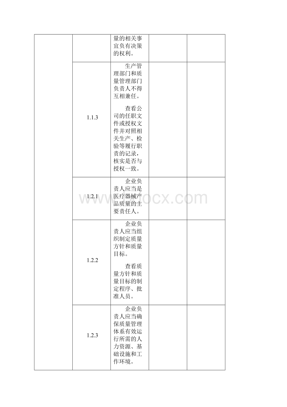 医疗器械生产质量管理规范内审检查表.docx_第2页