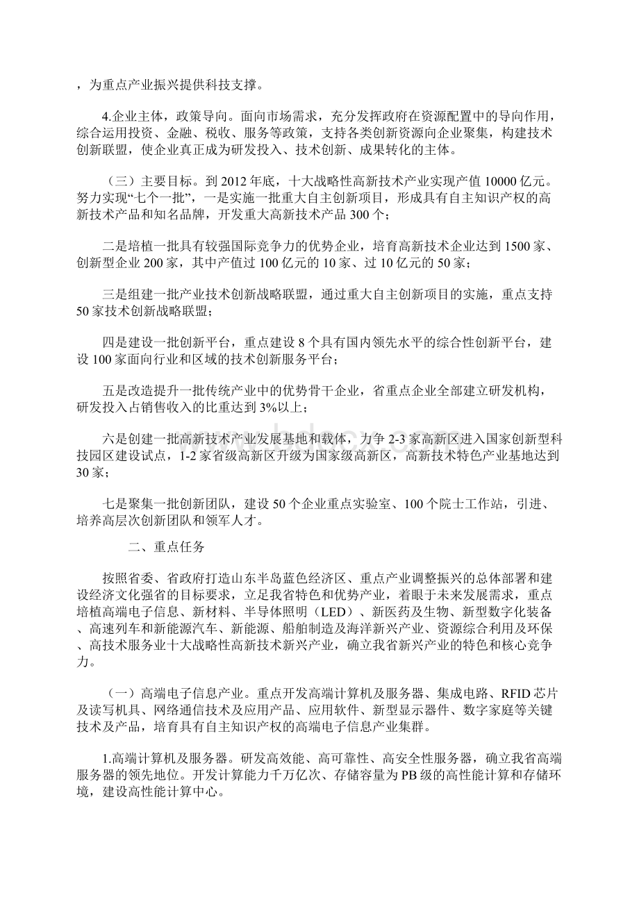 山东省高技术产业自主创新行动计划.docx_第2页