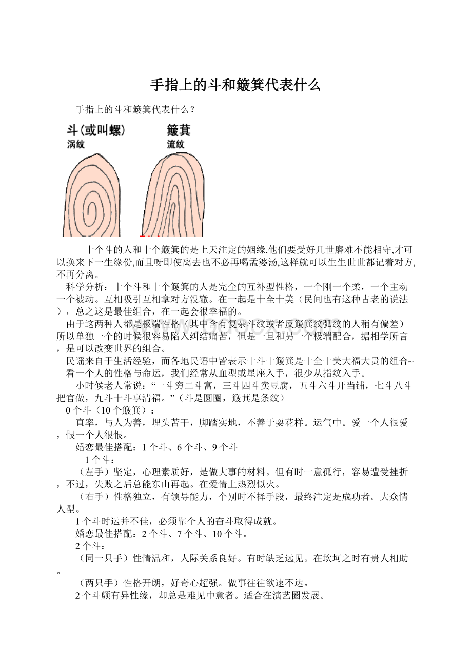 手指上的斗和簸箕代表什么Word文档下载推荐.docx