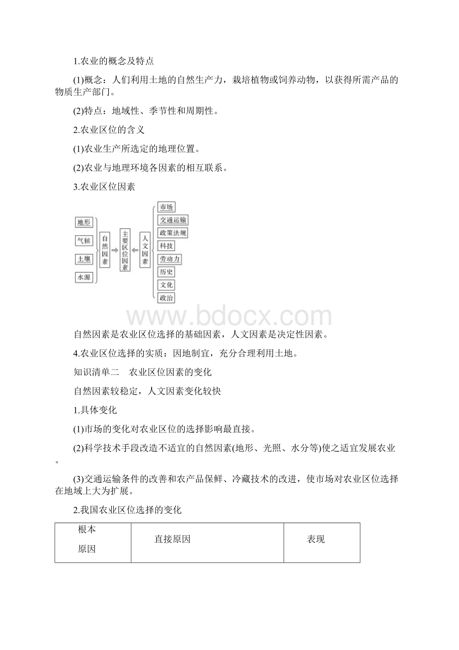 秋 地理 必修 第二册 人教版新教材第一节 农业区位因素及其变化Word文档格式.docx_第3页