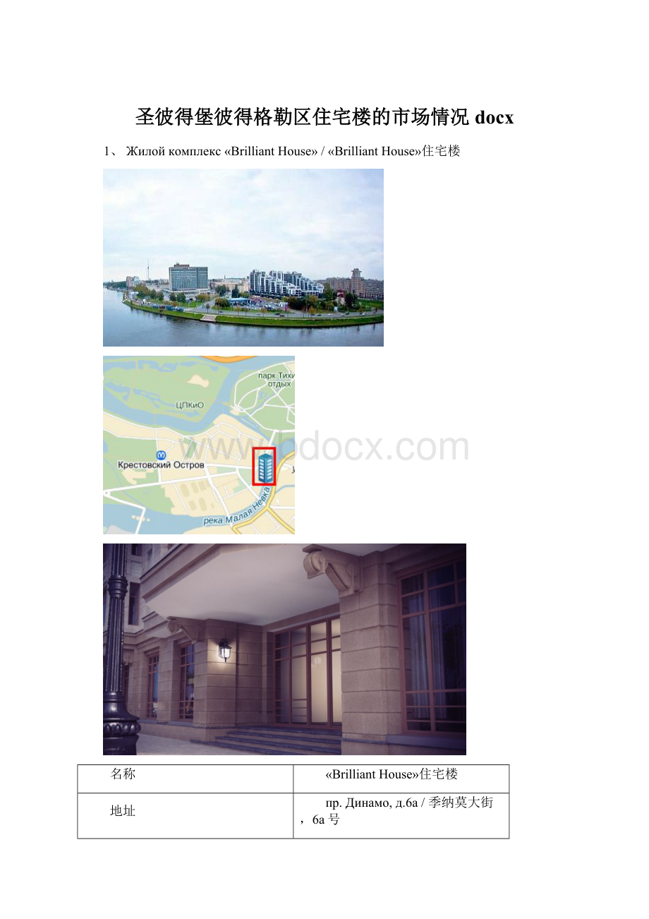 圣彼得堡彼得格勒区住宅楼的市场情况docxWord文档下载推荐.docx