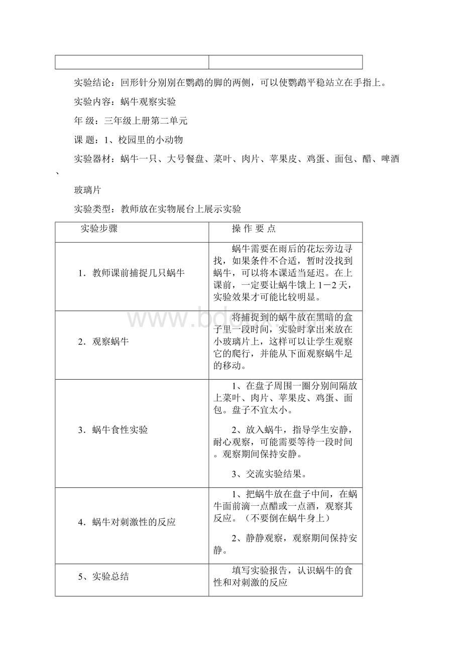 小学科学实验操作项目及技能要1.docx_第2页