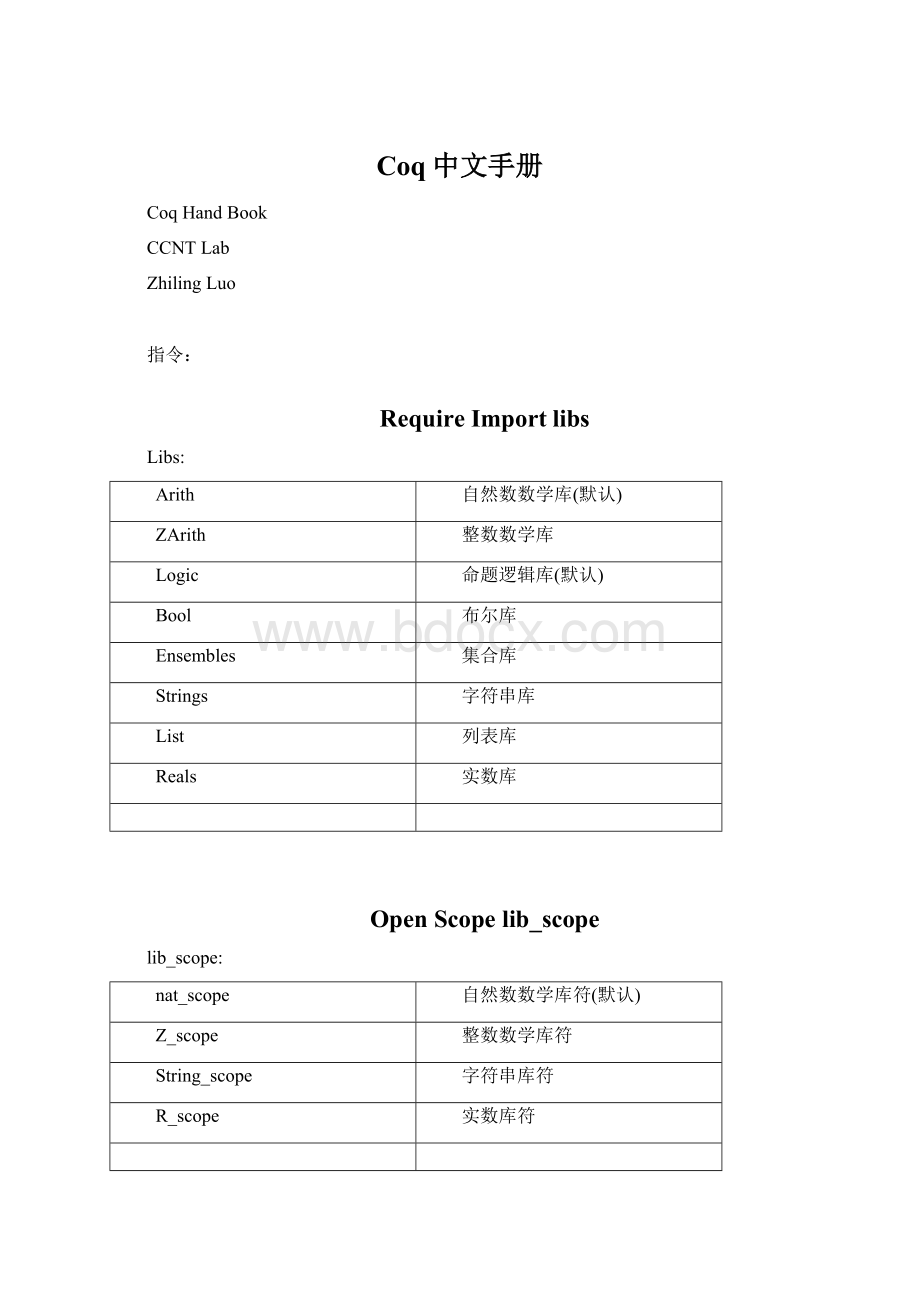 Coq中文手册文档格式.docx_第1页