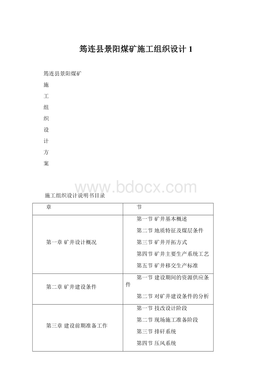 筠连县景阳煤矿施工组织设计1.docx