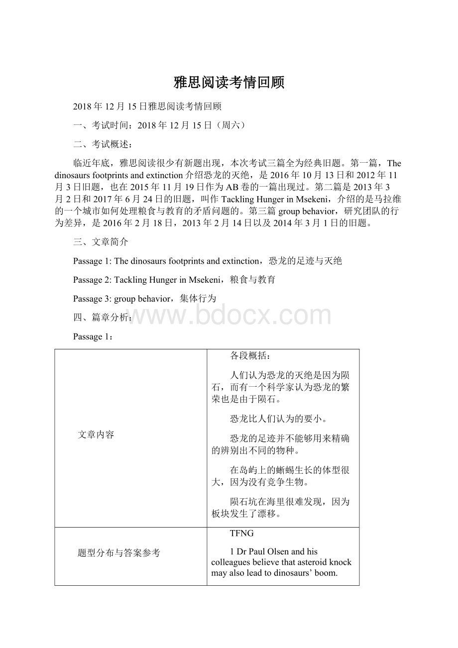 雅思阅读考情回顾Word文档格式.docx