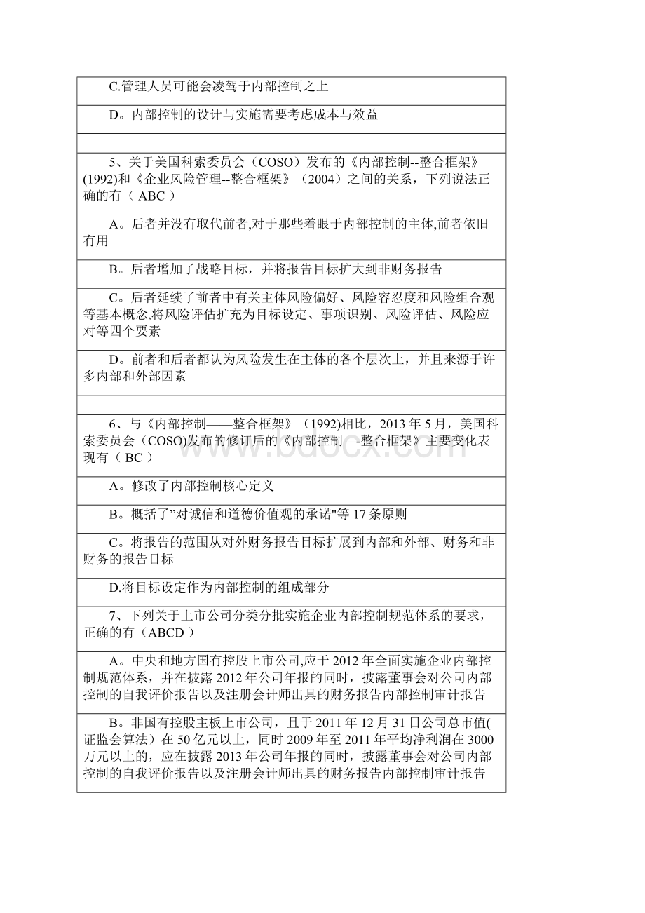 内部控制试题及答案.docx_第2页