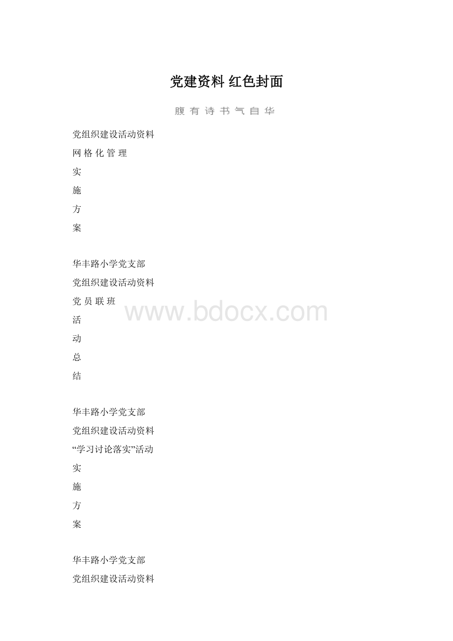 党建资料 红色封面.docx_第1页