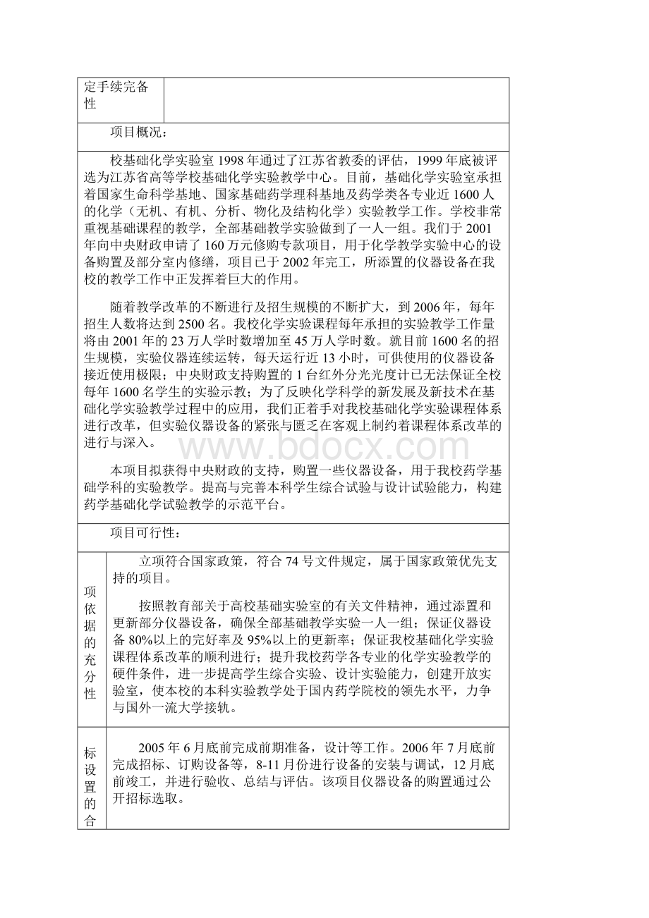 中央级普通高等学校修购专款项目申报书Word下载.docx_第2页