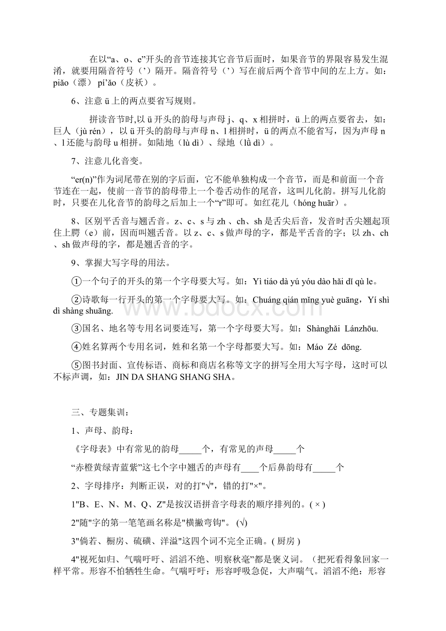 完整版小升初汉语拼音练习及答案.docx_第2页