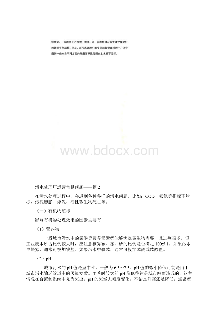 污水处理厂运营常见问题.docx_第3页