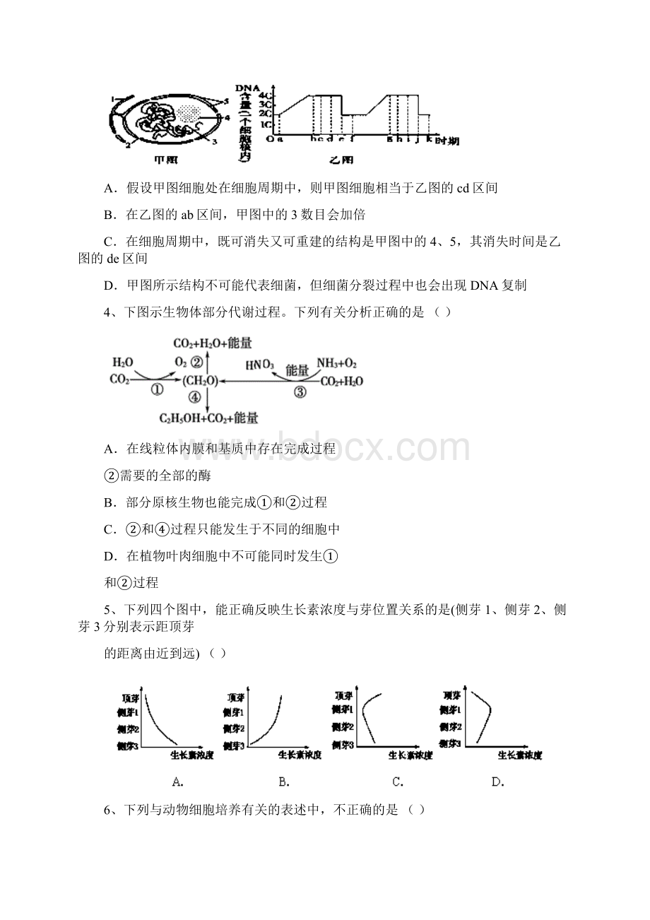 湖北省黄冈市黄梅一中届高三上学期适应性训练六理科综合试题 Word版含答案.docx_第2页