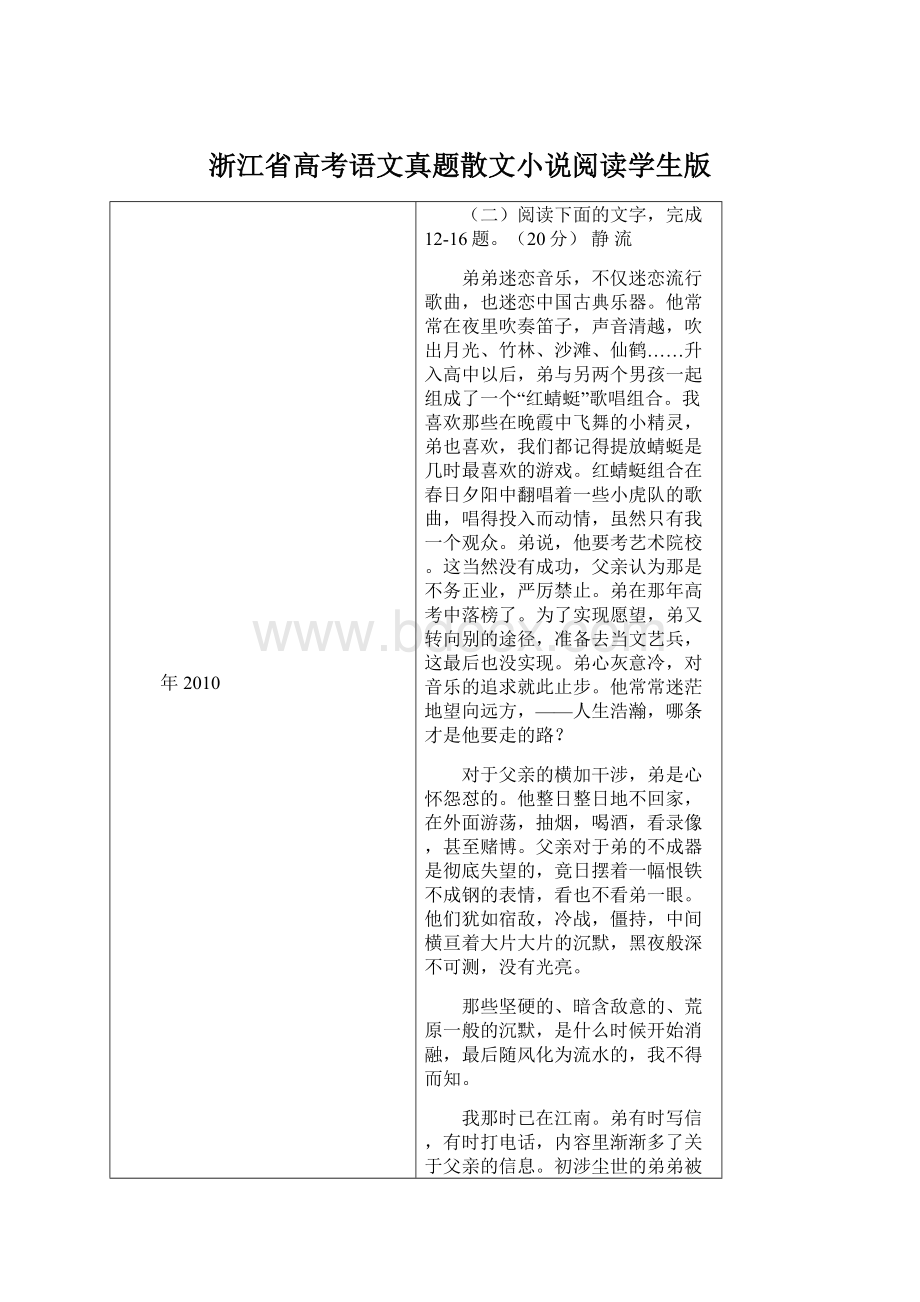 浙江省高考语文真题散文小说阅读学生版Word文件下载.docx_第1页