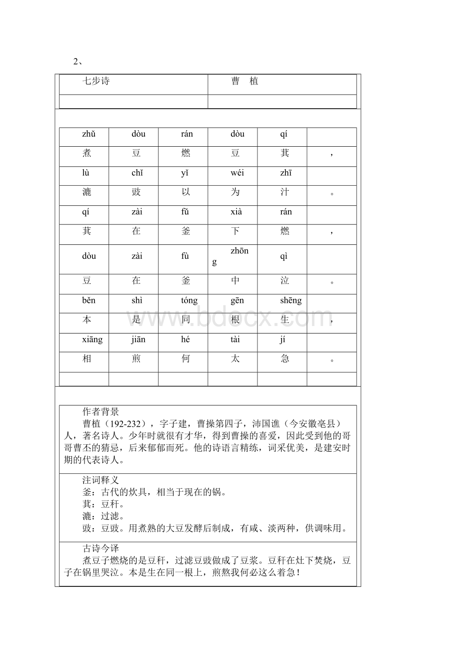 小学诗词八十首带注音带释义Word文档下载推荐.docx_第3页