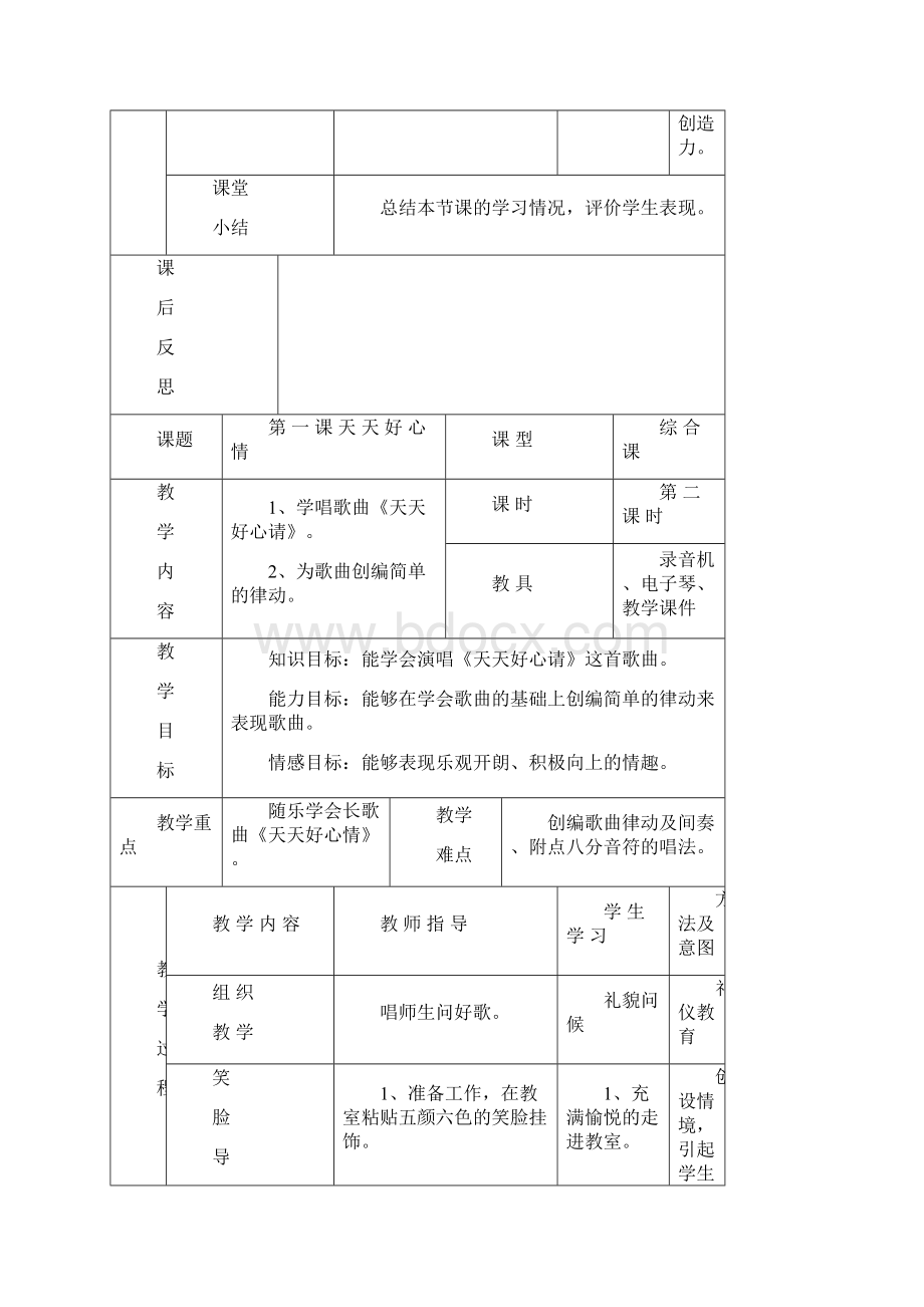 湘教版小学二年级下册音乐教案.docx_第3页