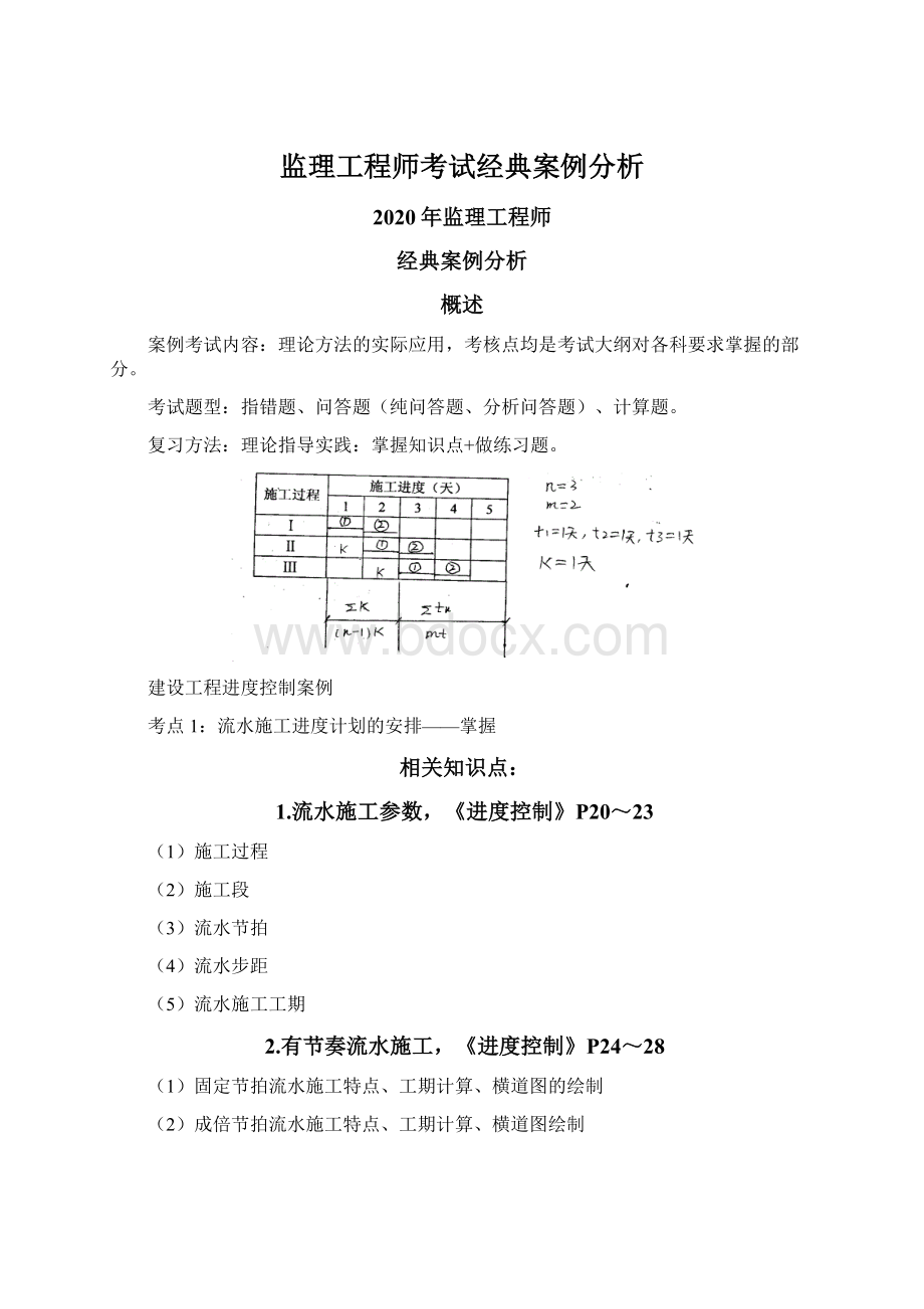 监理工程师考试经典案例分析Word文档下载推荐.docx