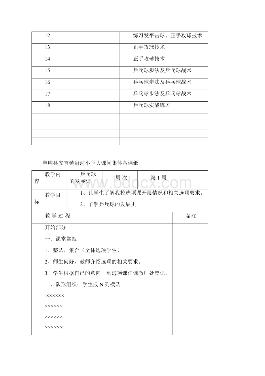 小学大课乒乓球教案精编版.docx_第2页