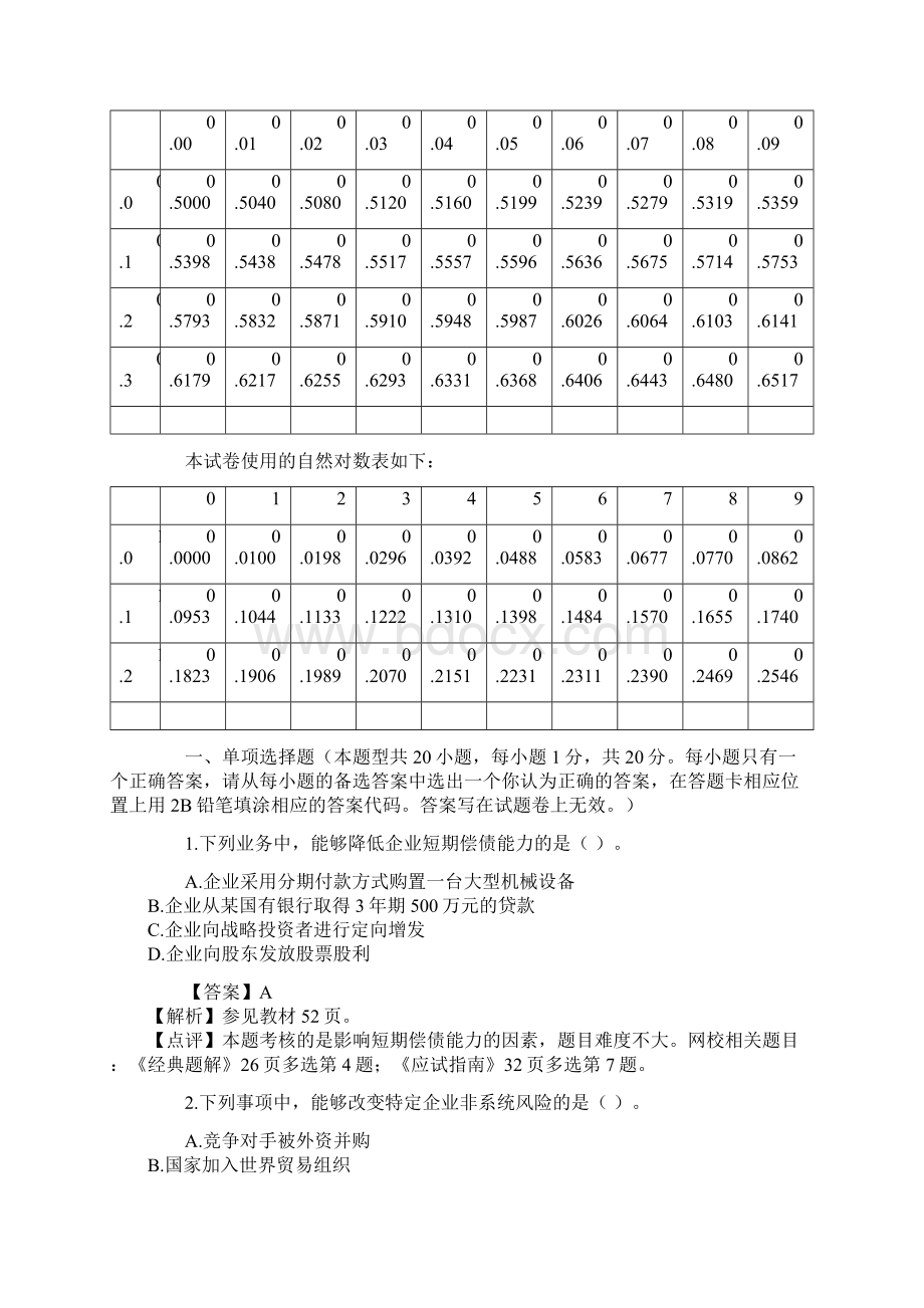 注册会计师新制度全国统一考试财务成本管理试题及答案一.docx_第2页