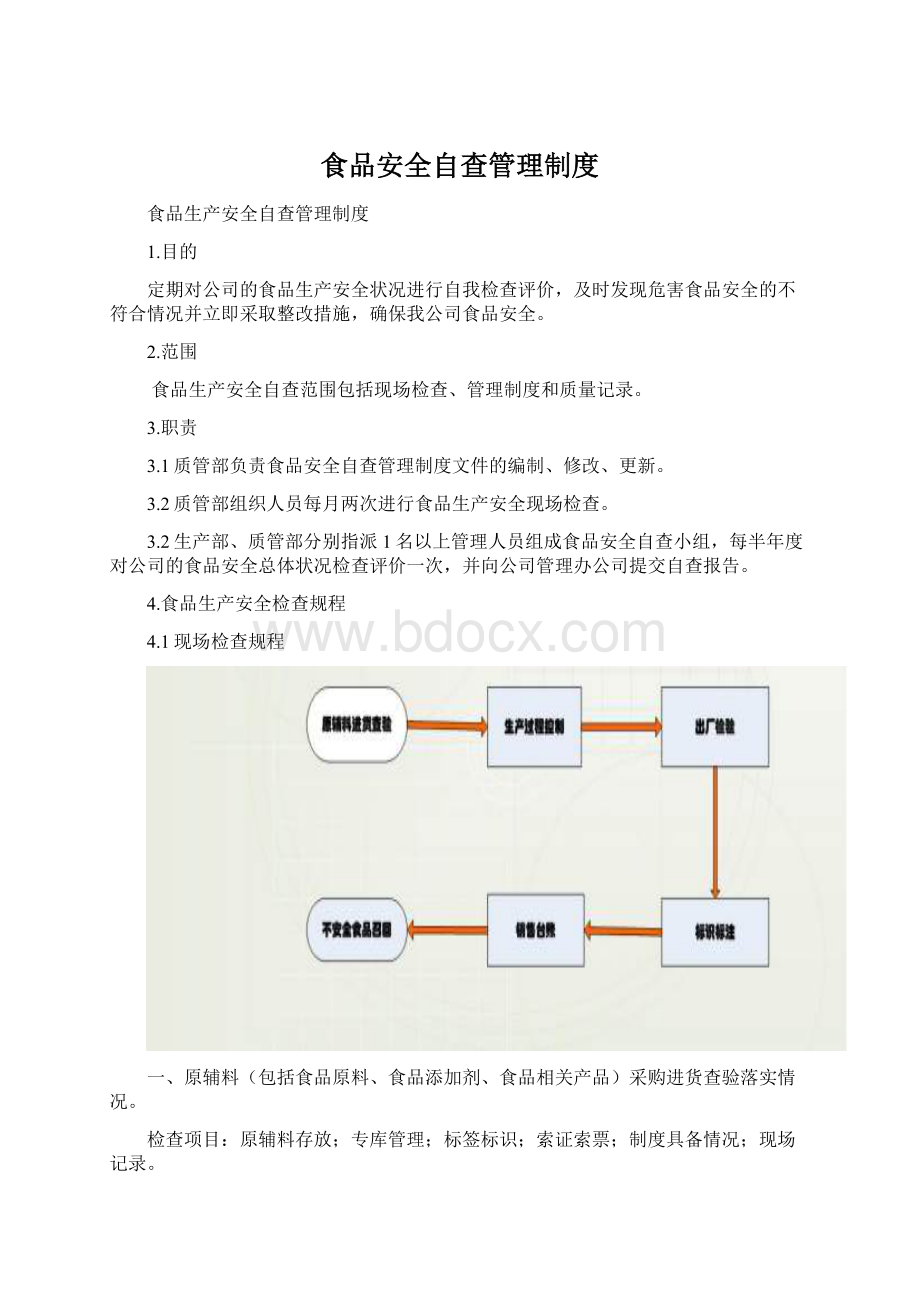 食品安全自查管理制度Word文件下载.docx