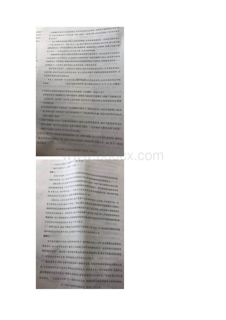 内蒙古呼和浩特市届高三第一次质量调研普查考试语文试题.docx_第3页