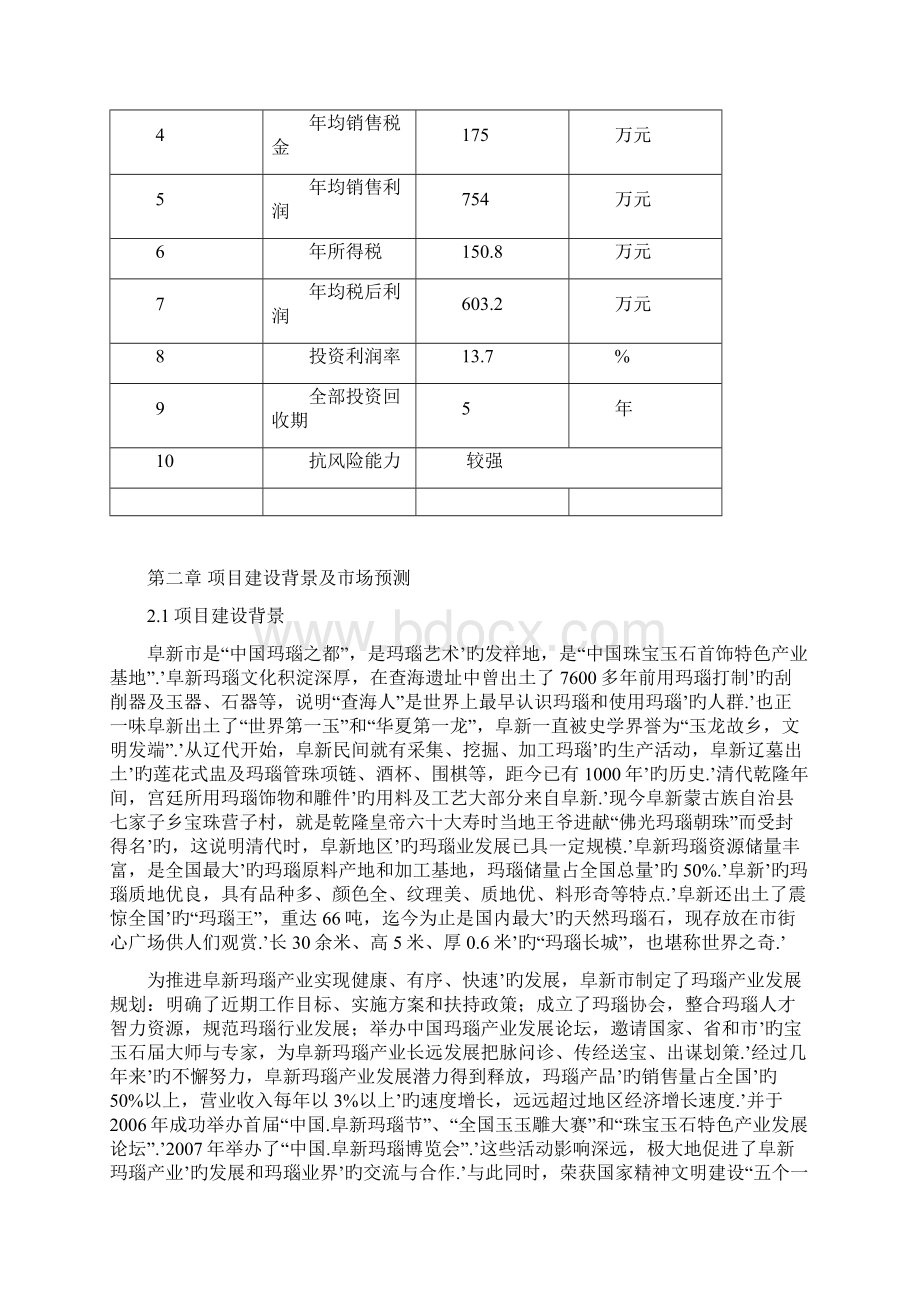 新颖玛瑙加工厂年产玛瑙工艺制品11万套建设项目可行性研究报告Word文档格式.docx_第3页