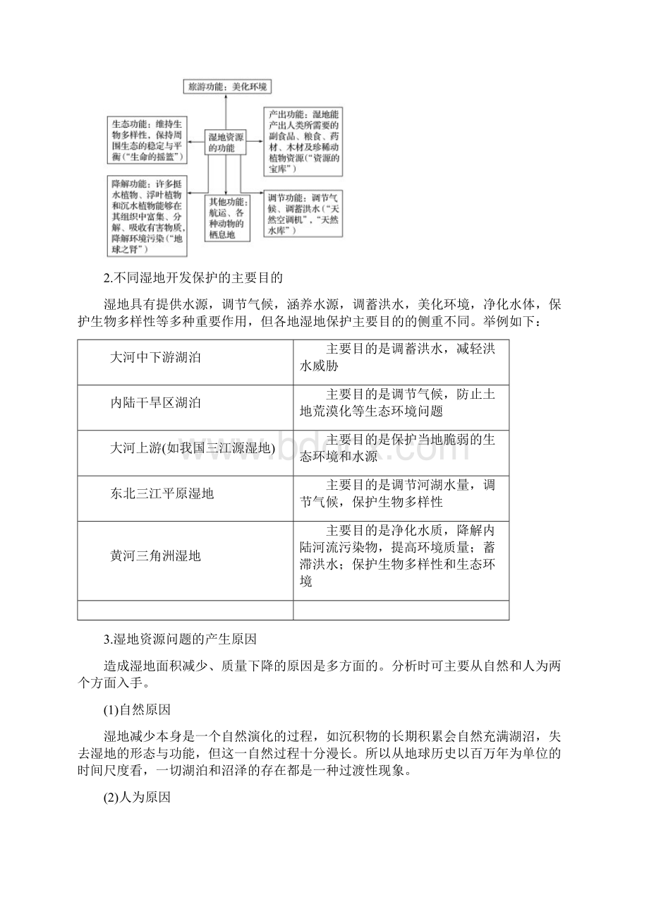 高考地理总复习第2章区域可持续发展第41讲湿地资源的开发与保护必修3Word格式文档下载.docx_第3页