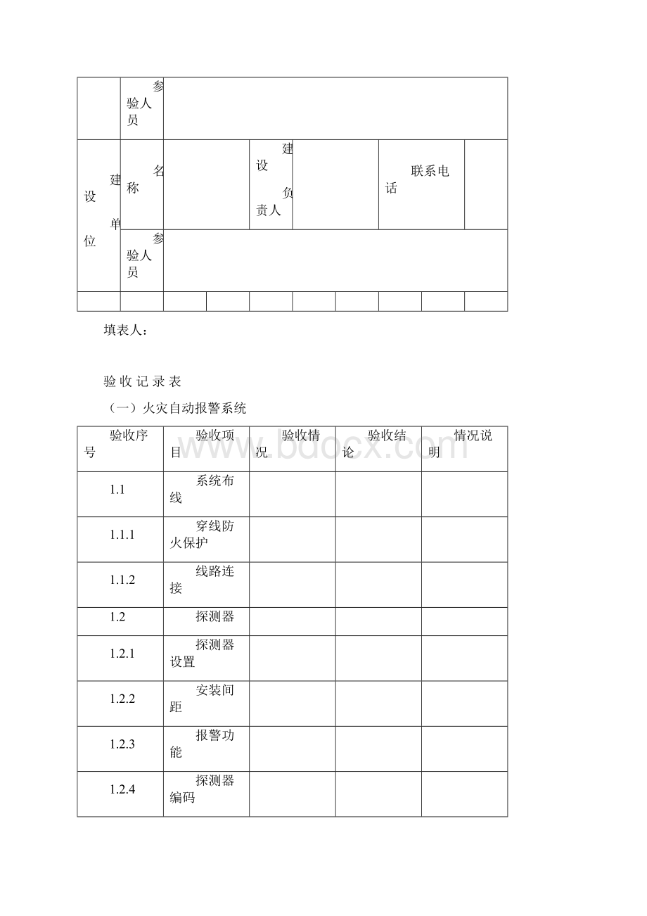 建筑工程消防安全质量验收报告表Word格式文档下载.docx_第3页