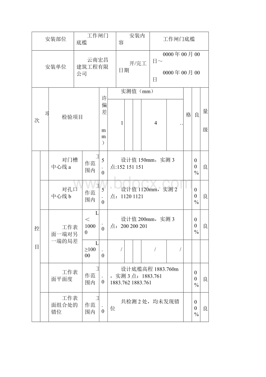 4工作闸埋件安装Word文件下载.docx_第3页